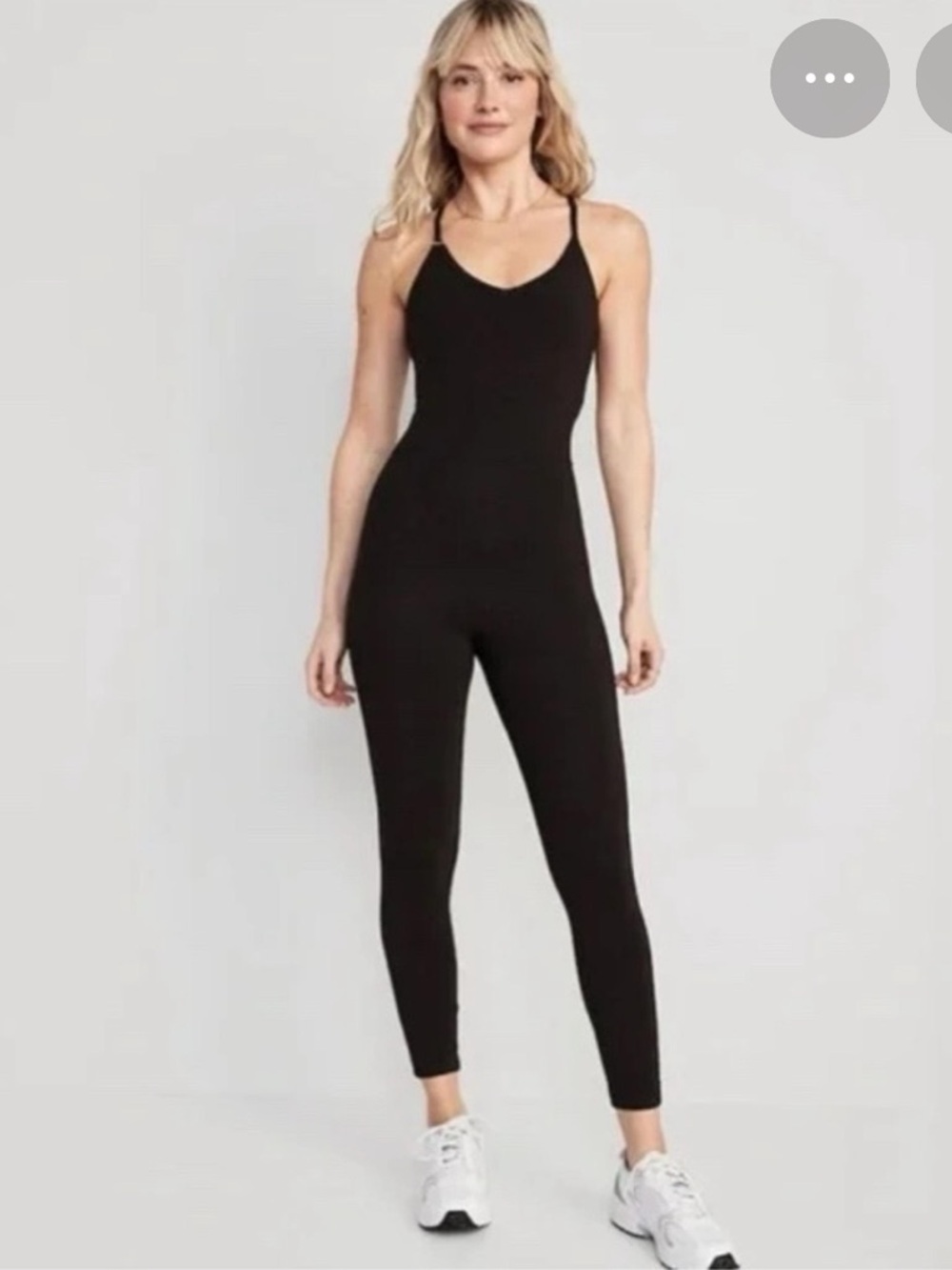 Old Navy Black Sleeveless V-Neck Jumpsuit